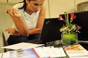 Woman Writing a CIPD Assignment