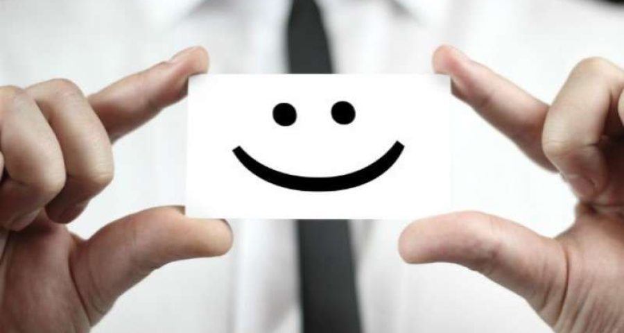 Smiling business card