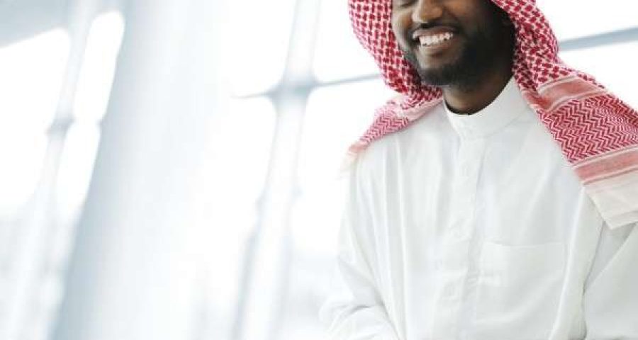 Man learning online in UAE